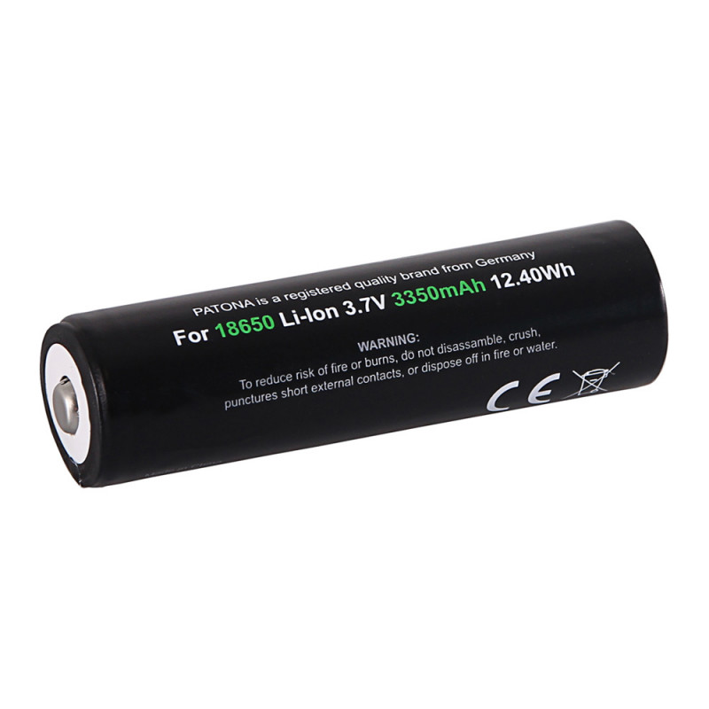 PATONA Premium 18650 Cell 18650 Li-ion Battery unprotected sharp/button ...