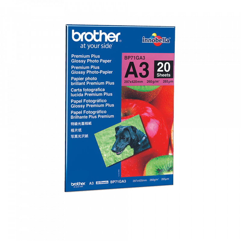 Idioot Ervaren persoon voering Genuine Brother BP71GA3 Glossy A3 Photo Paper 20pc 260gsm
